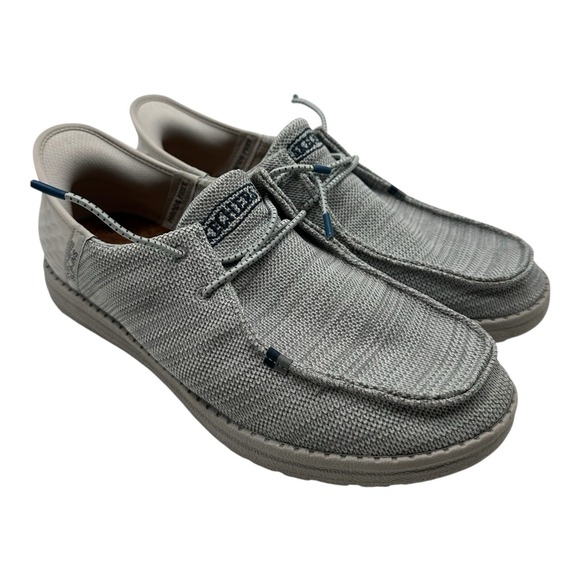 Skechers Melson Bronn Shoes Mens Size 9 WW WIDE Grey Slip-On Hands Free Sneakers - Picture 1 of 11